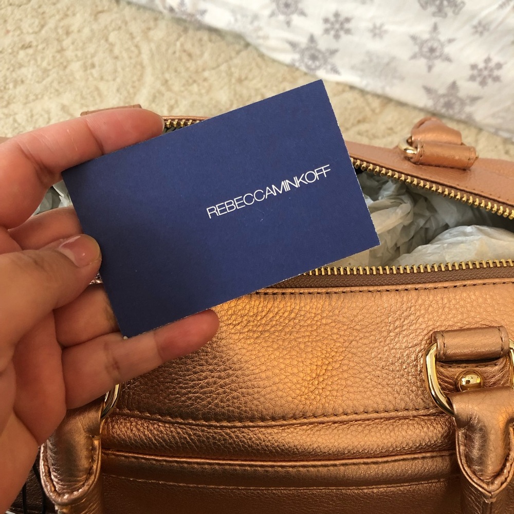 Rebecca Minkoff MAB Mini Satchel in Rosegold - Picture 13 of 17